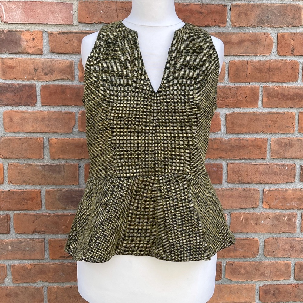 H&M Sleeveless Tweed Peplum Top - Picture 2 of 7